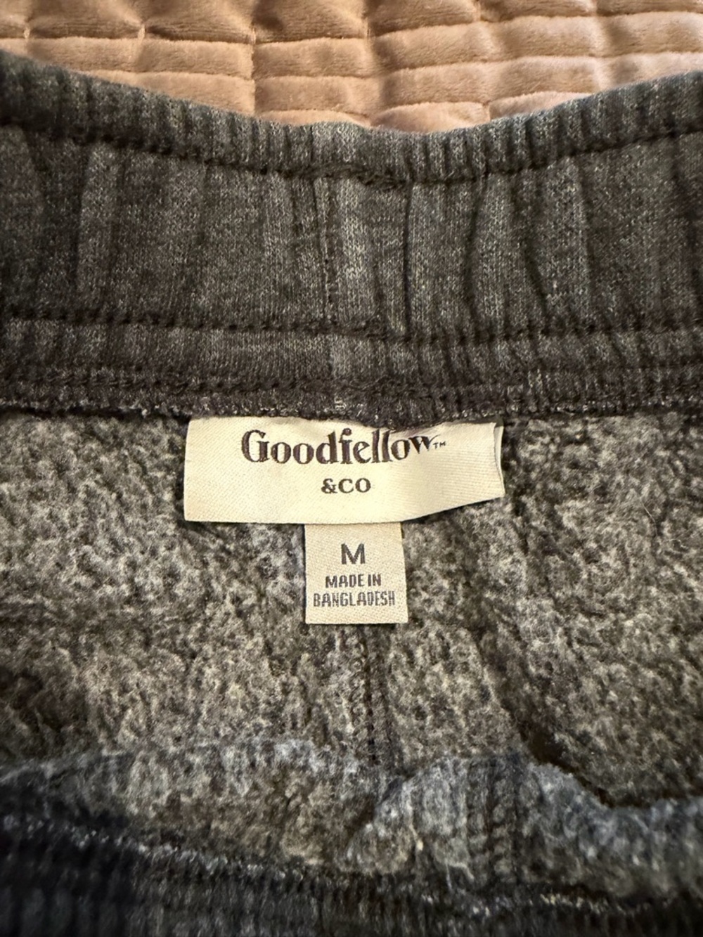 3 pr men’s sweatpants - 2 sz M grey goodfellow & co and 1 blk sz S All in motion - Picture 3 of 9